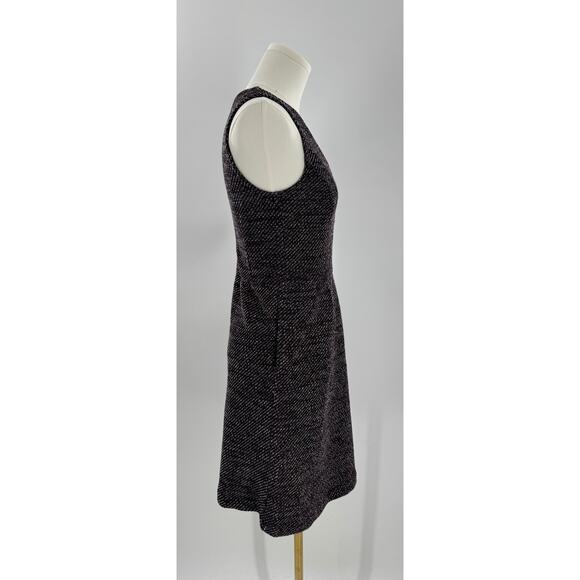 Madewell Black Twill Terrace Sleeveless Knit Woven Sheath Dress NWT XS - Picture 3 of 13